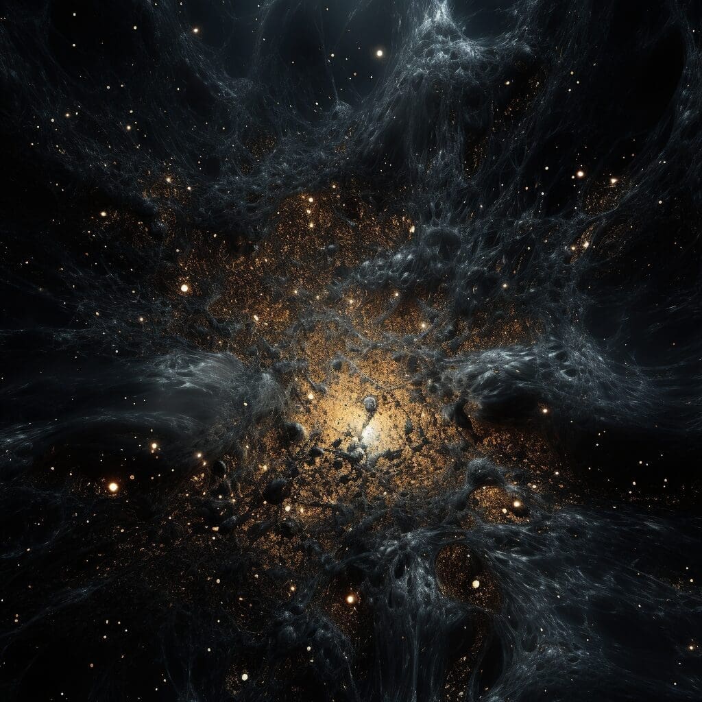 Dark Matter Square Image in Space