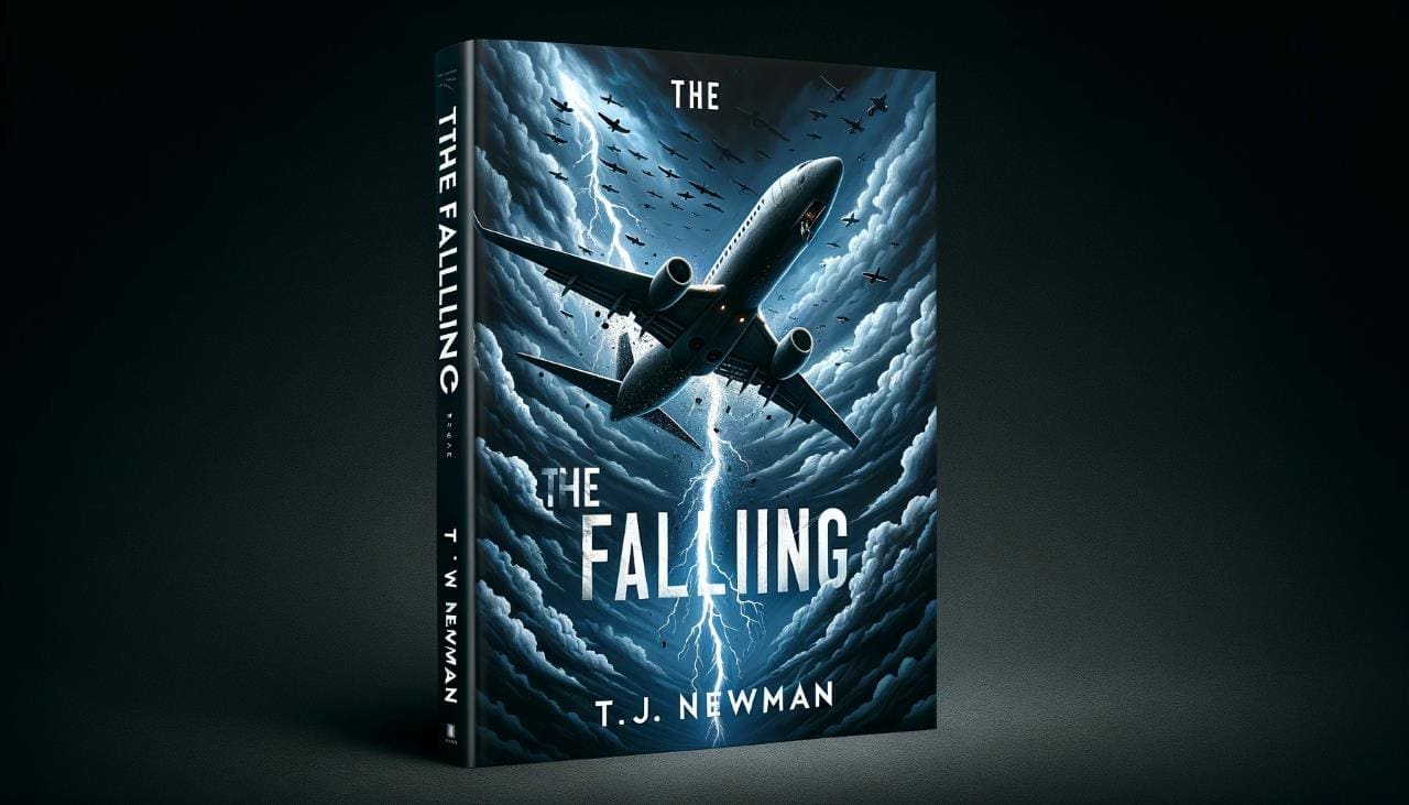 Airplane on the cover of The Falling by T.J. Newman - a Book Review